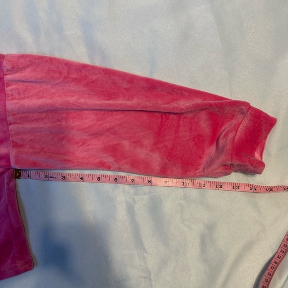 Pink Velour Juicy Couture Hoodie and Jogger Set - Picture 9 of 11